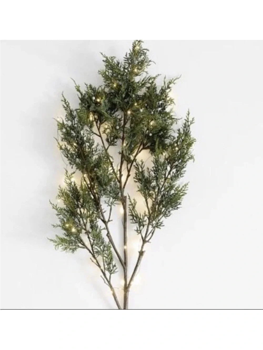 Pottery Barn 4ft Lighted Branch Faux Tree Berry LED Rustic Decor NWT